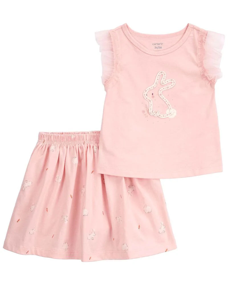 Carter's 2-Piece Bunny Top & Skort Set