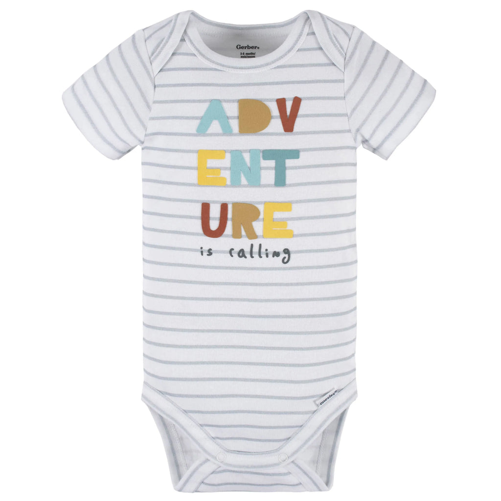 4-Piece Baby Boys Dino Blues Onesies Bodysuit, Tee, Shorts & Pant Set