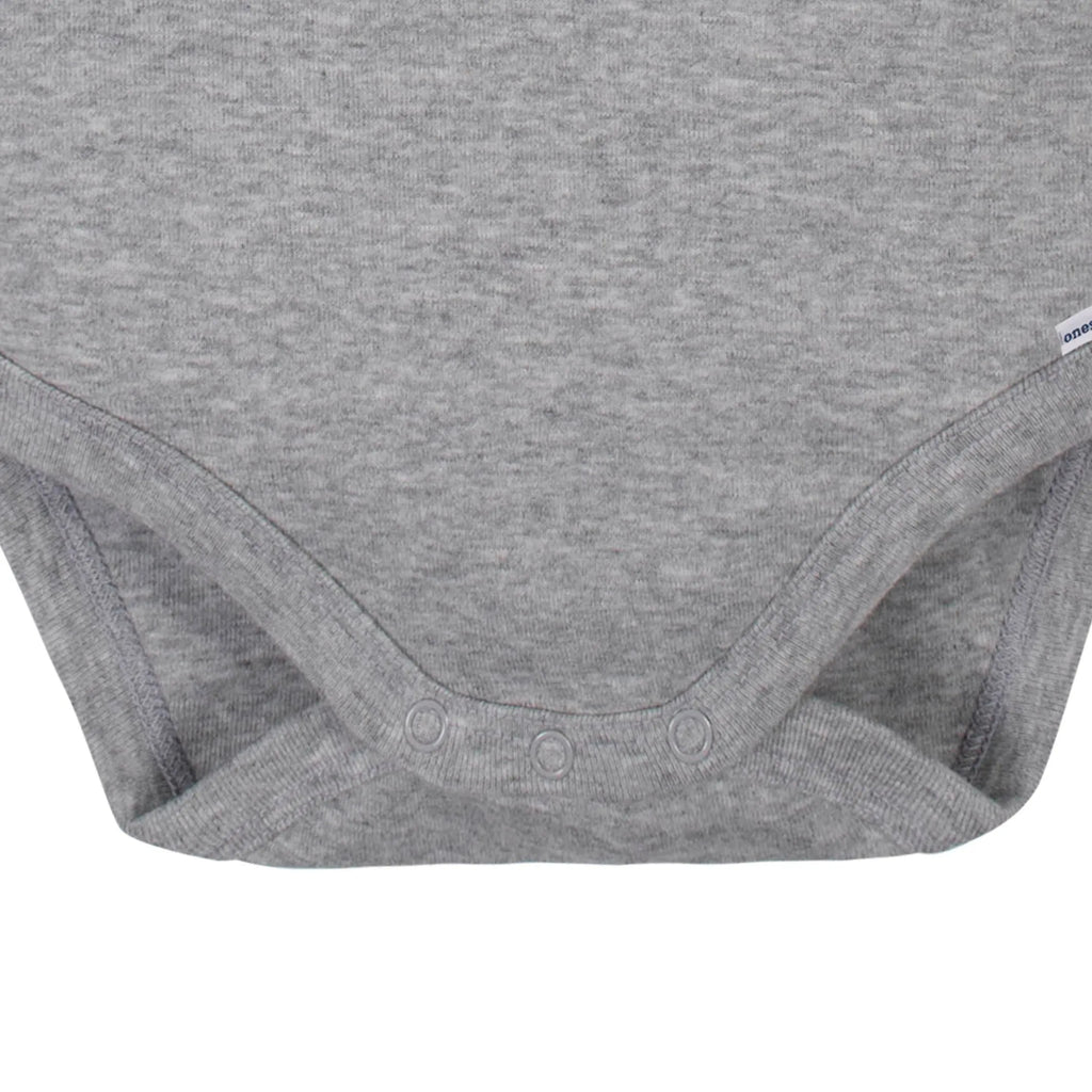 2-Pack Baby & Toddler Neutral Grey Heather Long Sleeve Turtleneck Onesies Bodysuits