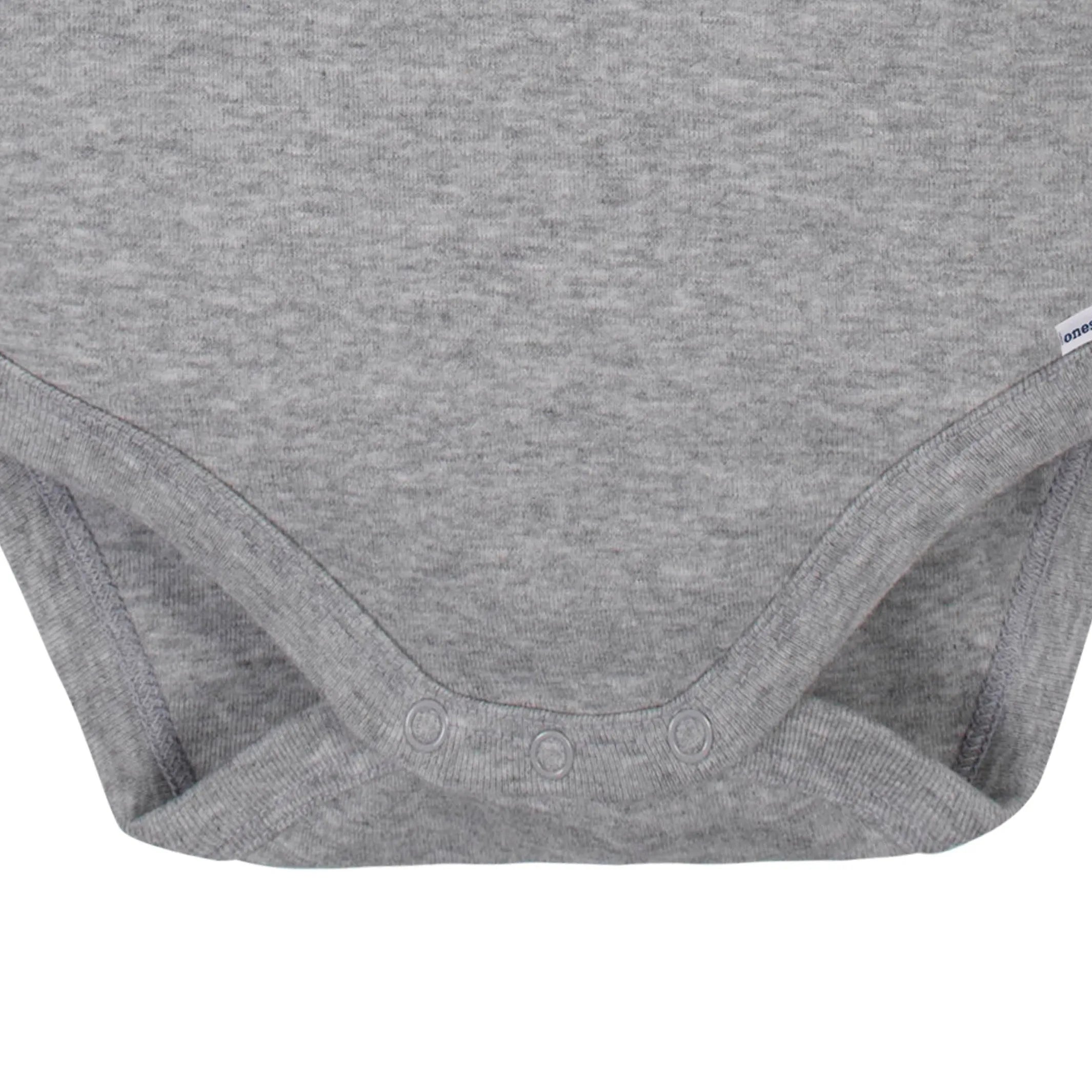 2-Pack Baby & Toddler Neutral Grey Heather Long Sleeve Turtleneck Onesies Bodysuits