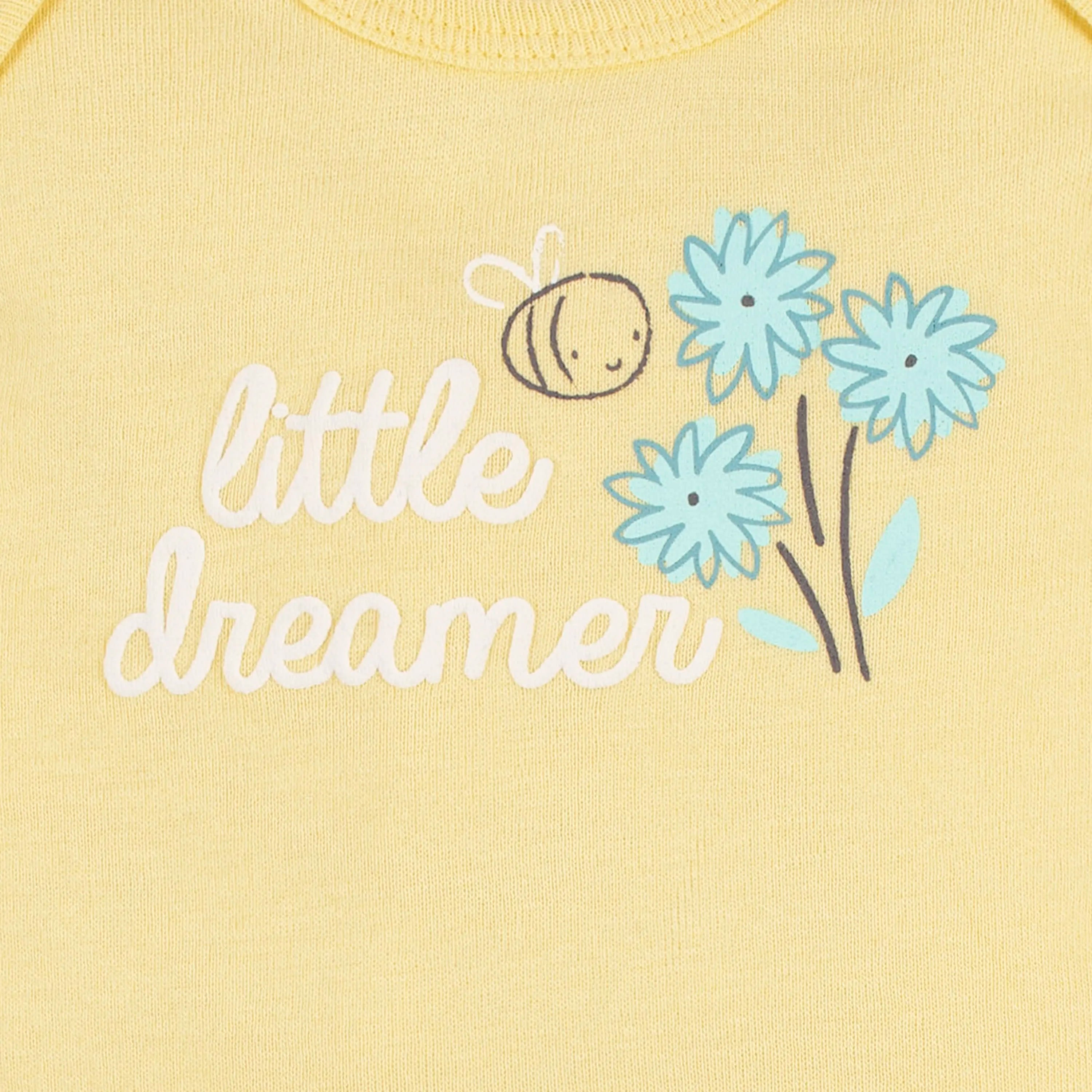 4-Pack Baby Girls Bee Petals Short Sleeve Onesies Bodysuits