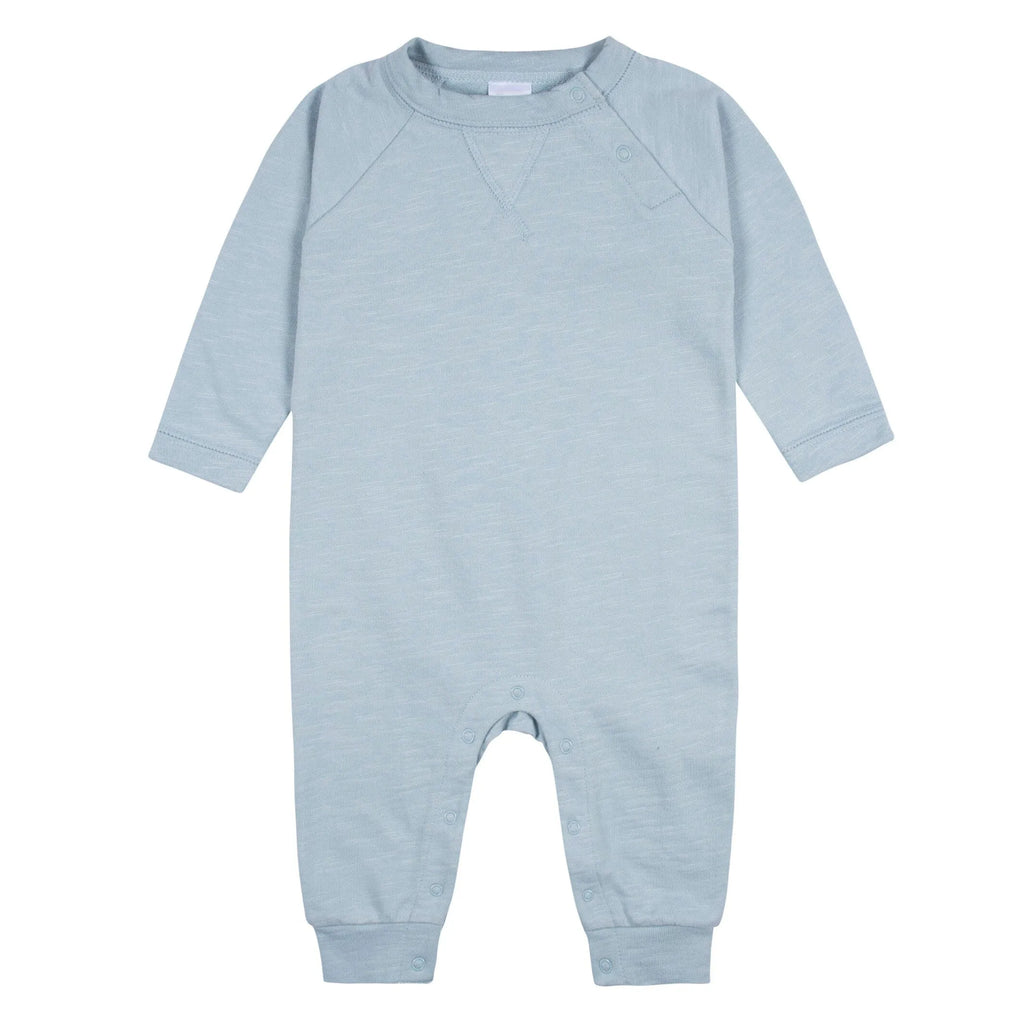 2-Pack Baby Boys Dark Gray Tie Dye & Blue Raglan Sleeve Romper