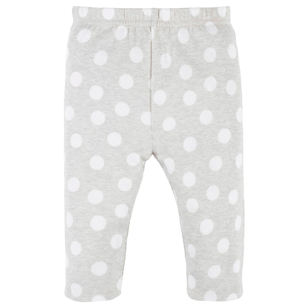 4-Piece Baby Girls Dots Of Rainbows Onesies Bodysuit, Tee, Skort & Pant Set