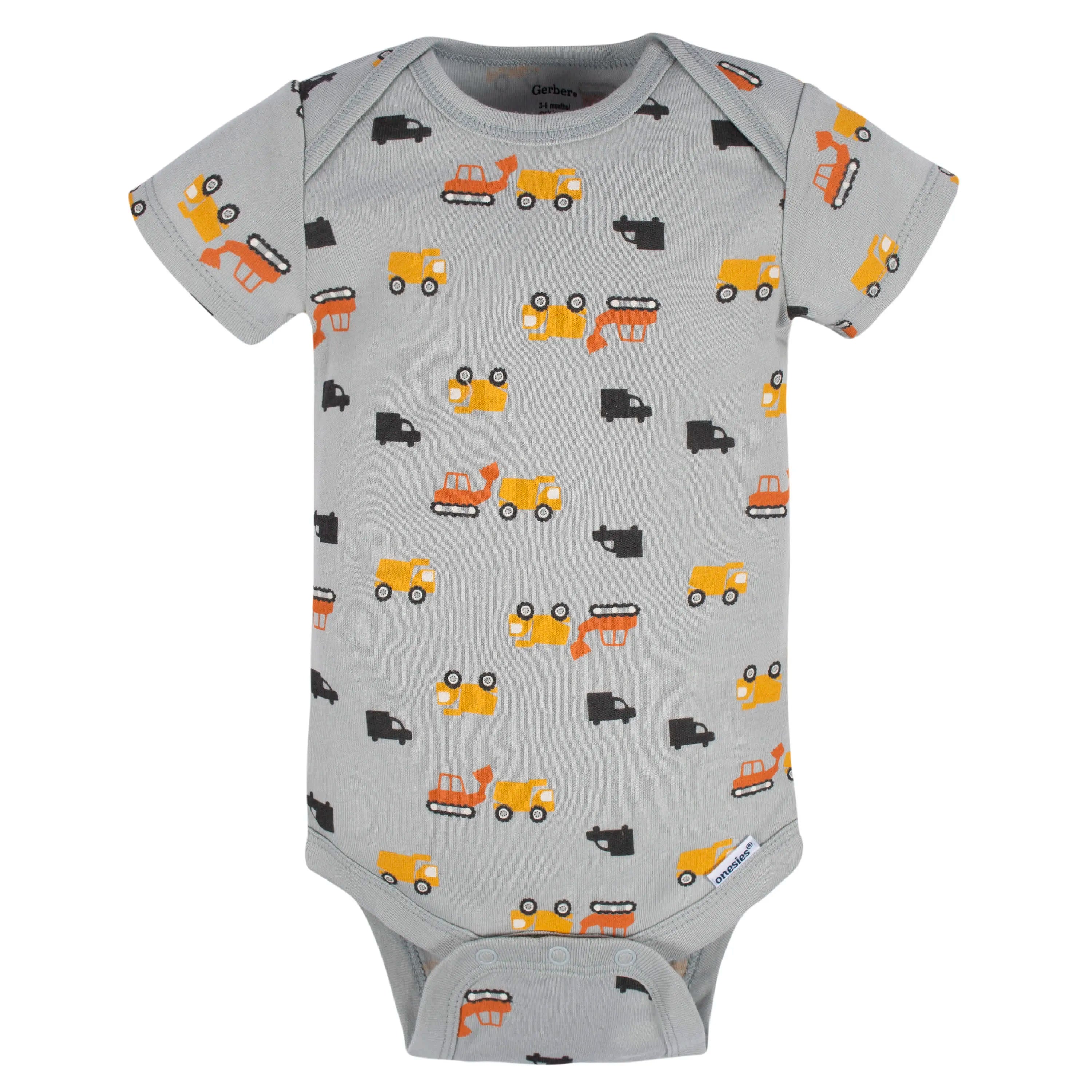 8-Pack Baby Boys Transportation Zone Onesies Bodysuits