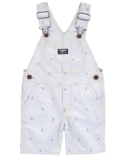 Oshkosh Anchor Print Shortalls with Colourblock Henley