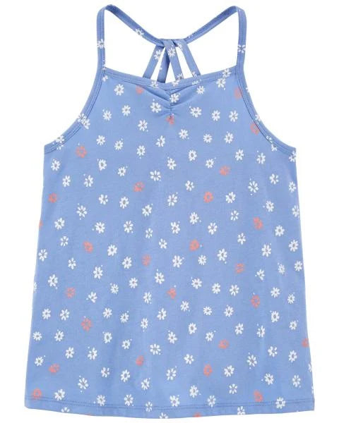 Oshkosh Kid Daisy Print Criss-Cross Tank with Daisy Print Match Skort