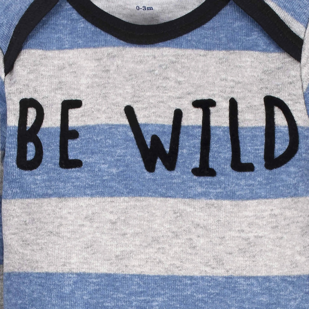 5-Pack Baby Boys Raccoon Long Sleeve Onesies Bodysuits