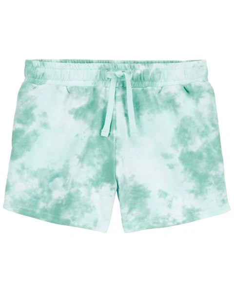 Carter's Kid Floral Pocket Tee with Tie-Dye Pull-On French Terry Shorts