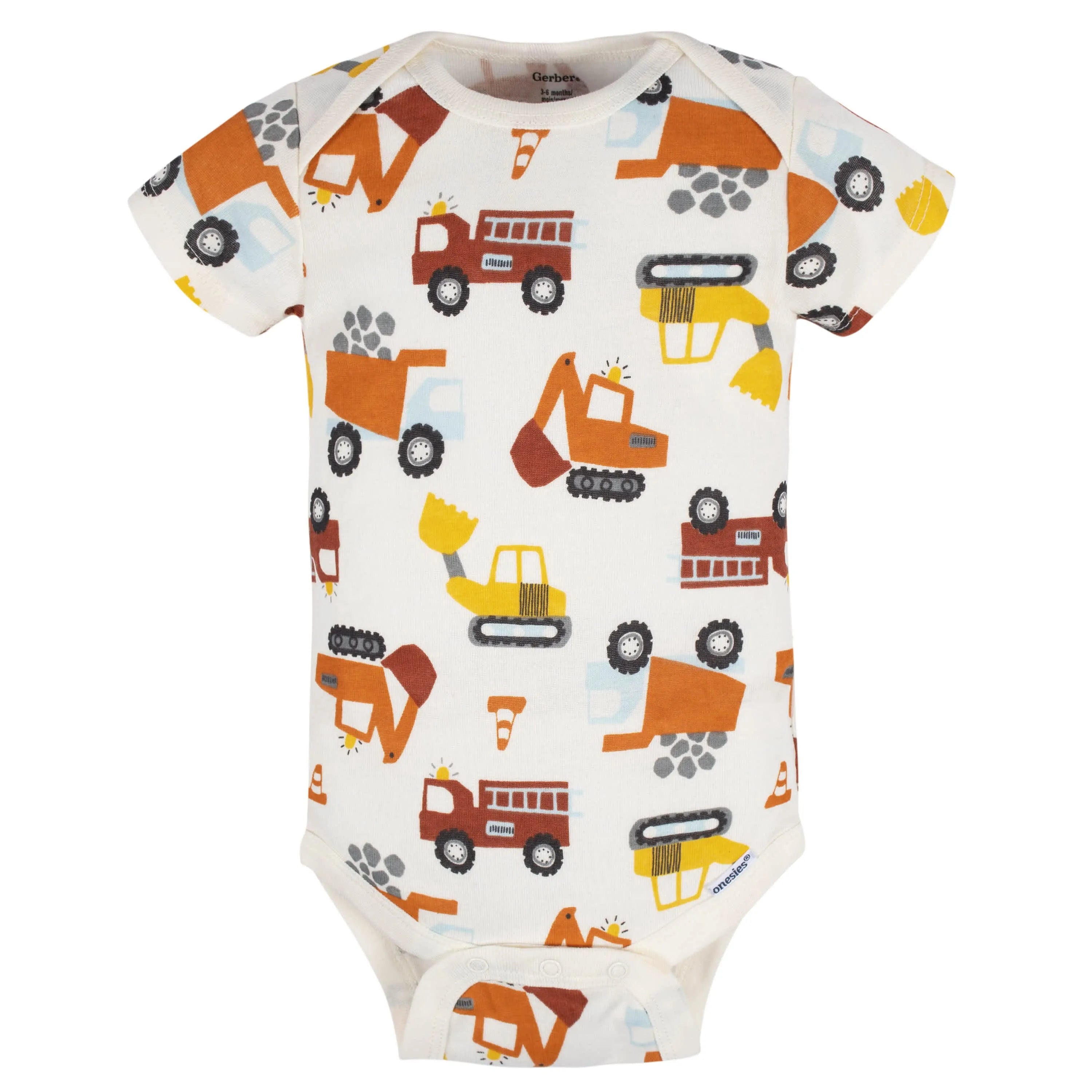 8-Pack Baby Boys Transportation Zone Onesies Bodysuits
