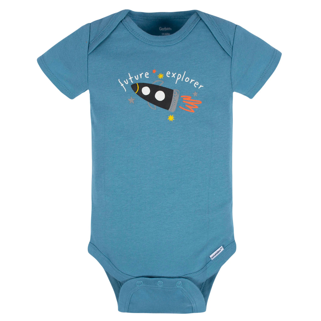 8-Pack Baby Boys Space Explorer Onesies Bodysuits