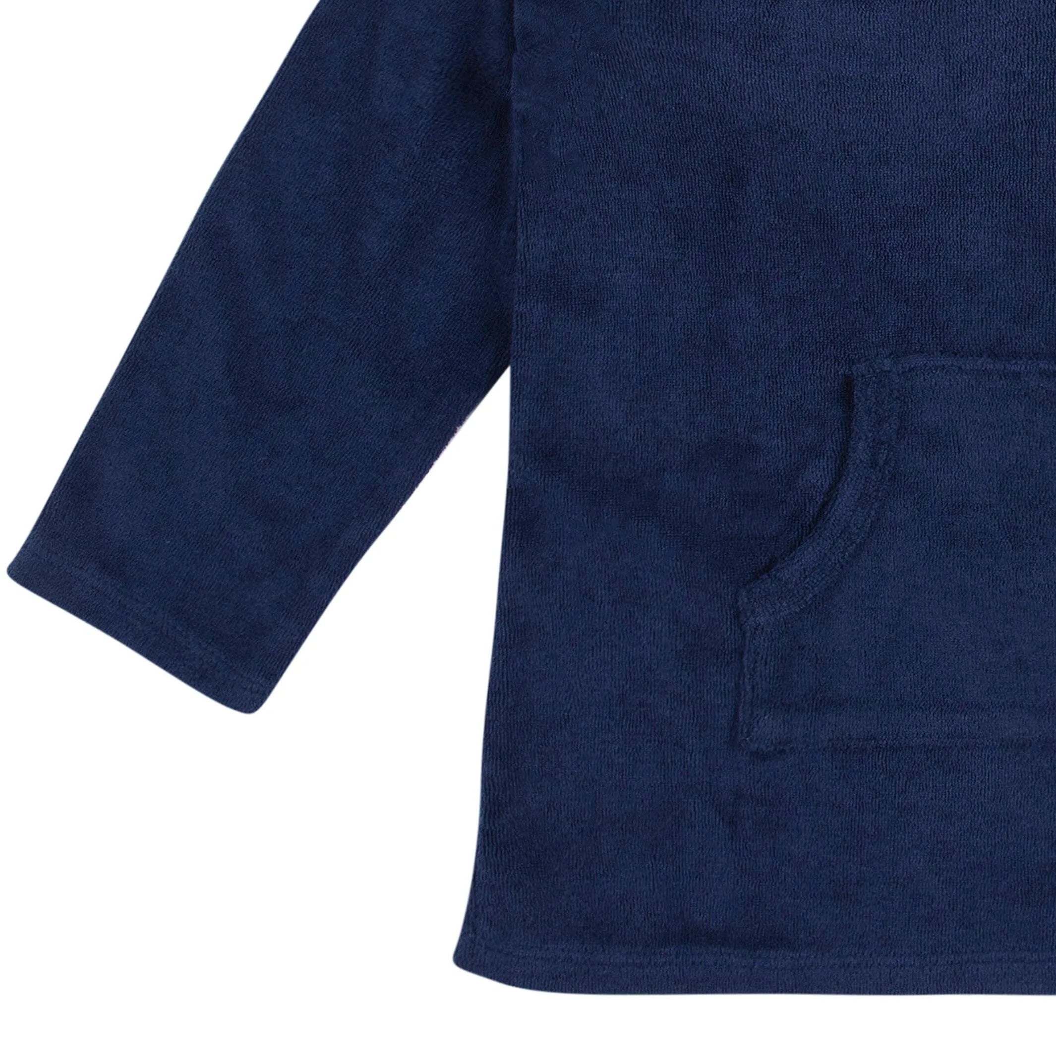 Baby & Toddler Girls Navy Hooded Kangaroo Pocket Terry Coverup
