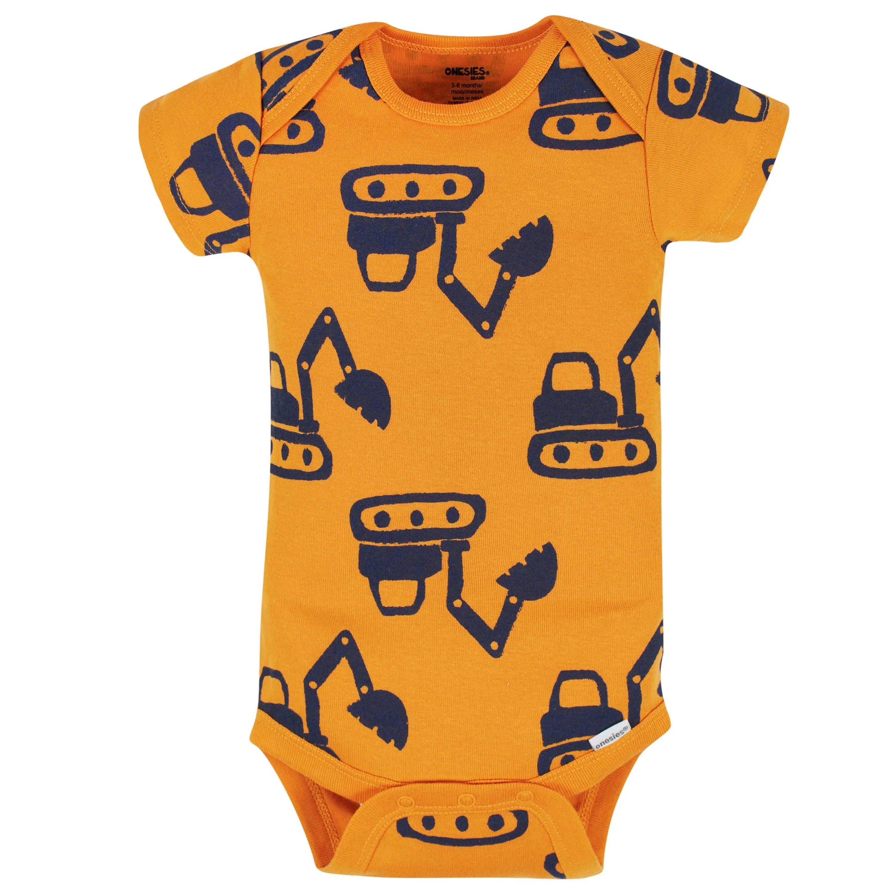 8-Pack Baby Boys Construction Zone Short Sleeve Onesies Bodysuits