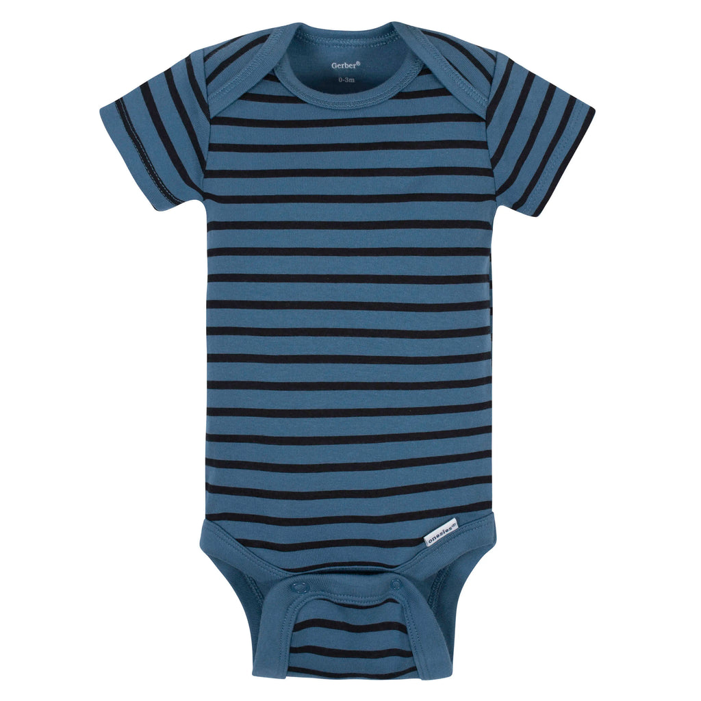 5-Pack Baby Boys Comfy Stretch Badger Short Sleeve Onesies Bodysuits