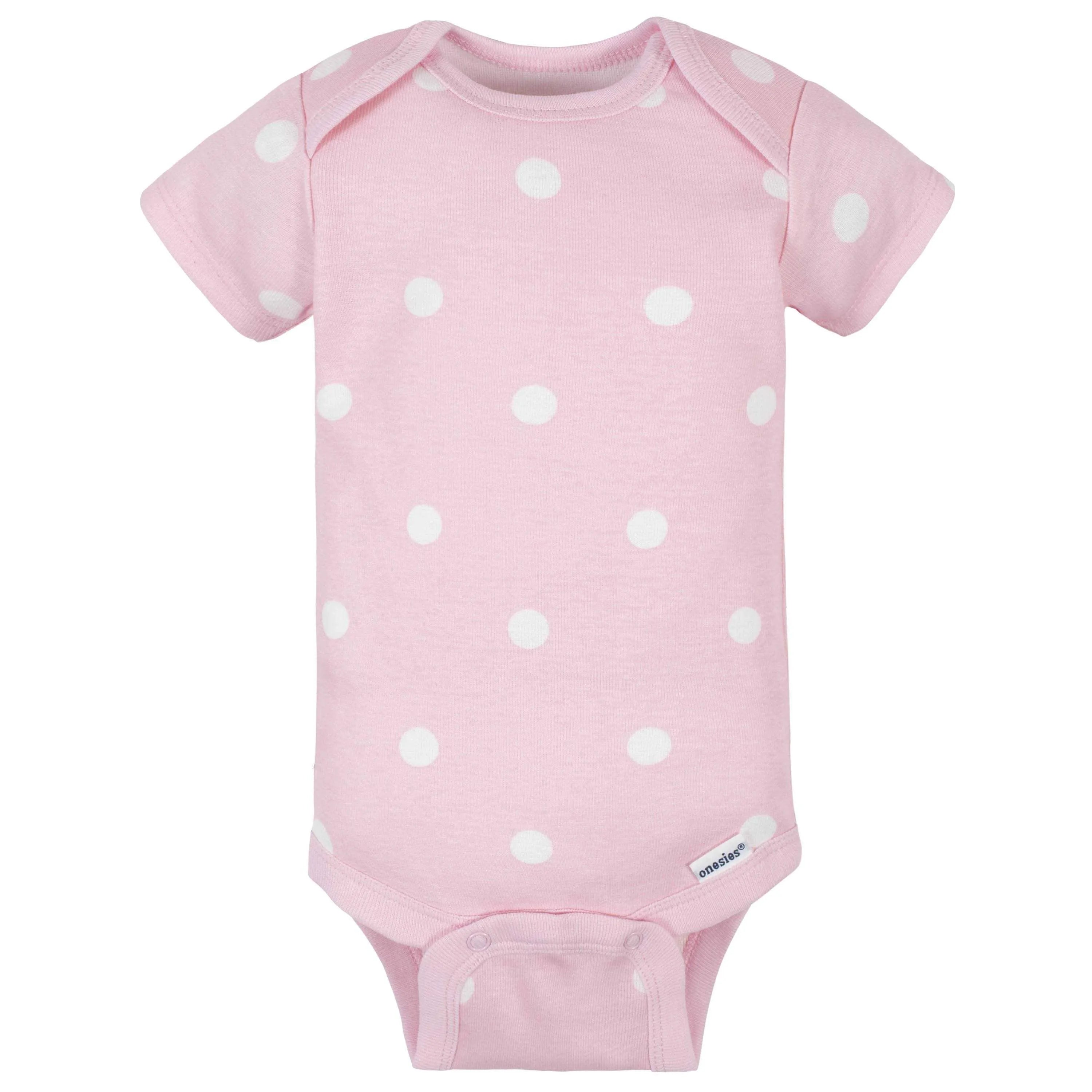 8-Pack Baby Girls Princess Short Sleeve Onesies Bodysuits