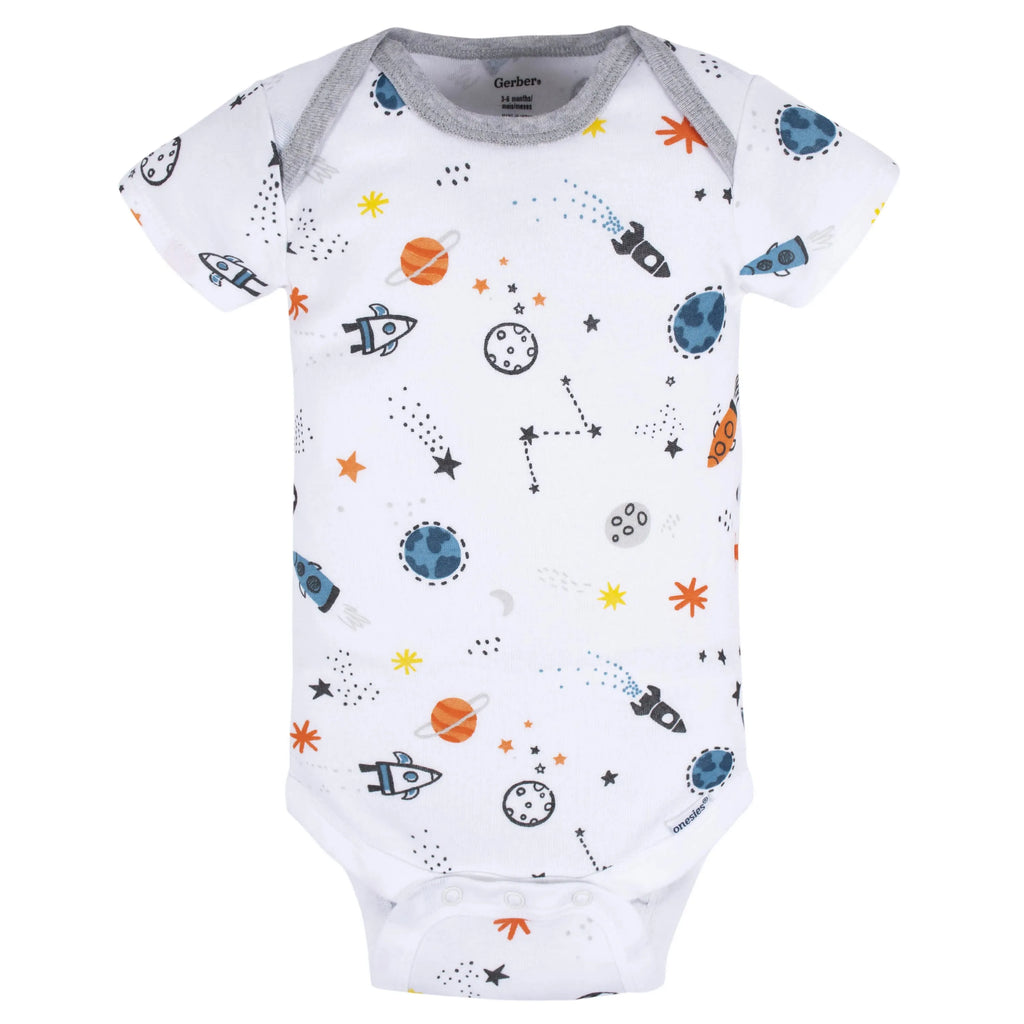 8-Pack Baby Boys Space Explorer Onesies Bodysuits
