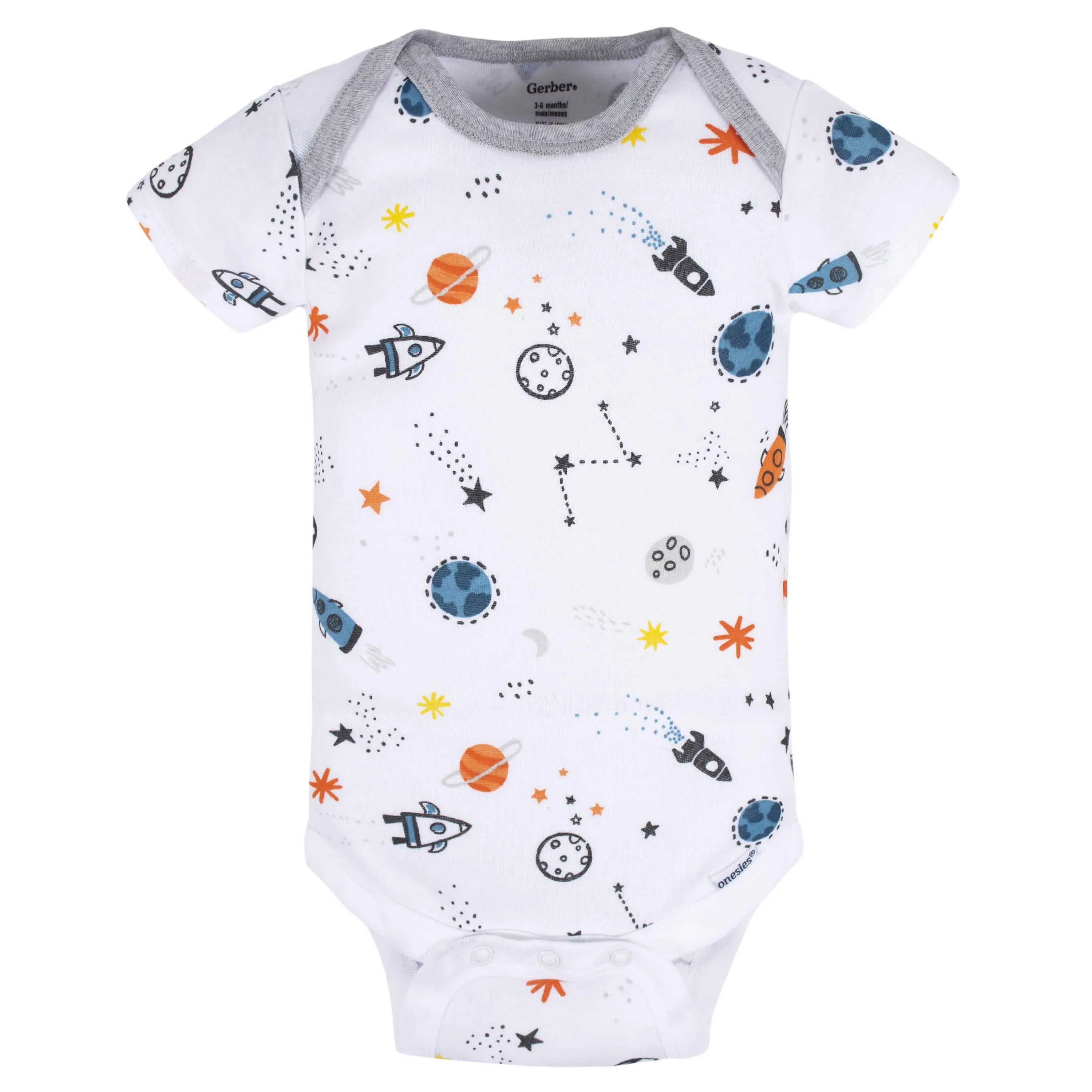 8-Pack Baby Boys Space Explorer Onesies Bodysuits