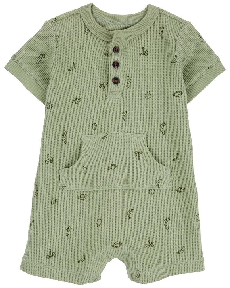 Carter's Waffle Knit Jungle Print Romper