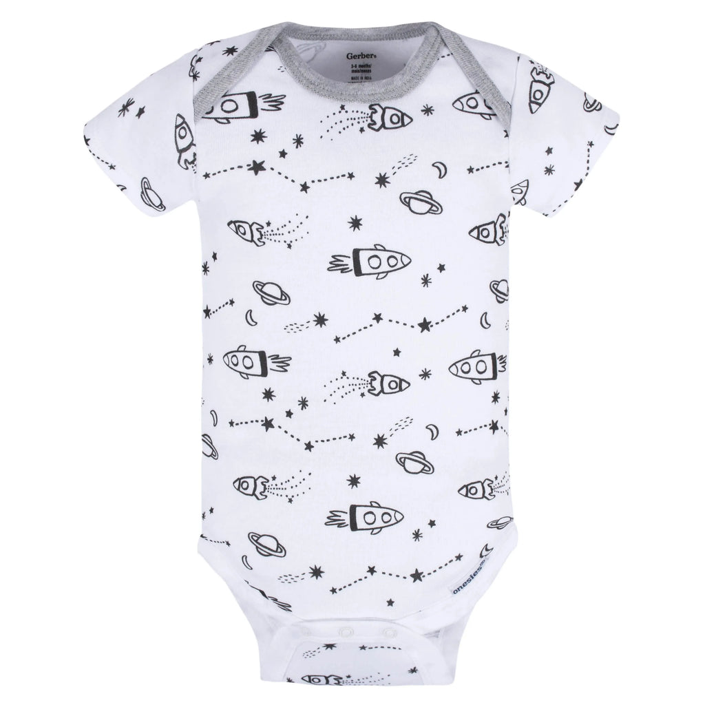 8-Pack Baby Boys Space Explorer Onesies Bodysuits