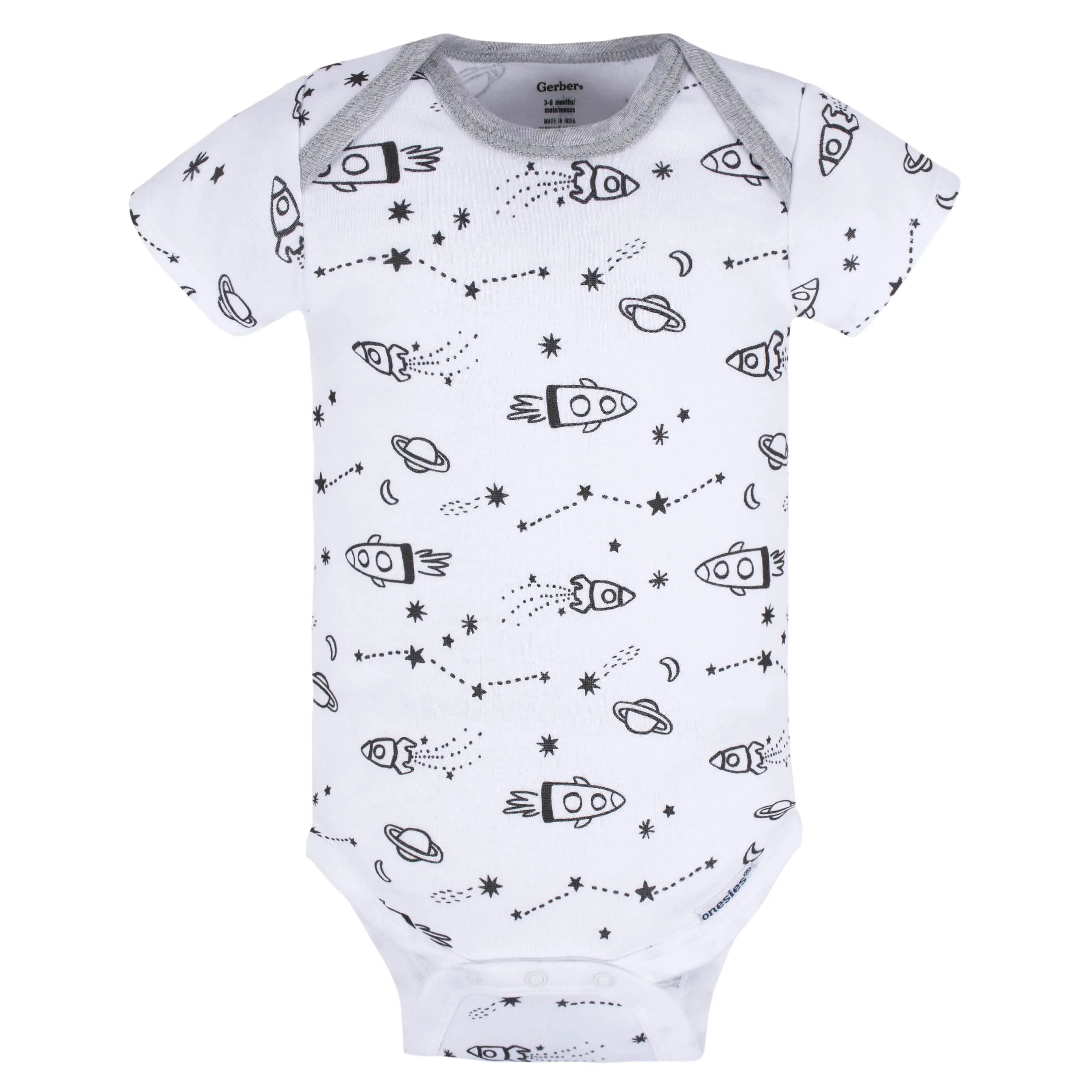 8-Pack Baby Boys Space Explorer Onesies Bodysuits