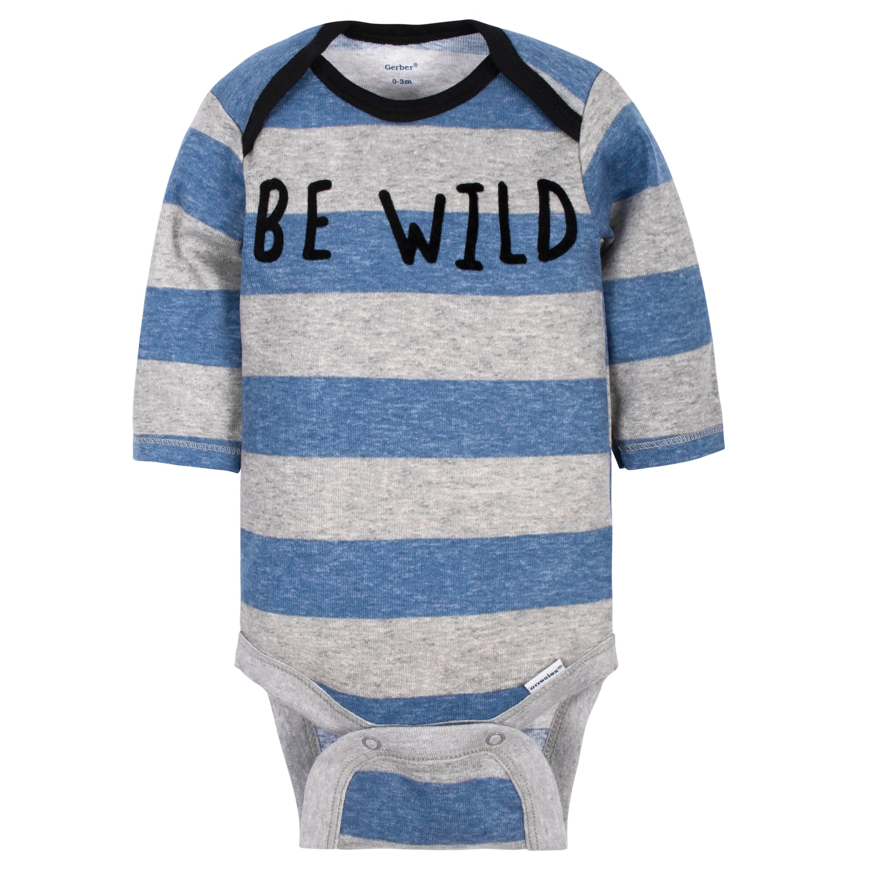 5-Pack Baby Boys Raccoon Long Sleeve Onesies Bodysuits