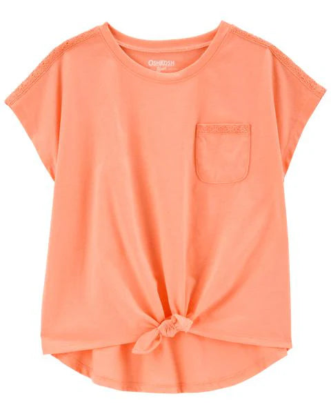 Oshkosh Orange Knot Front Blouse