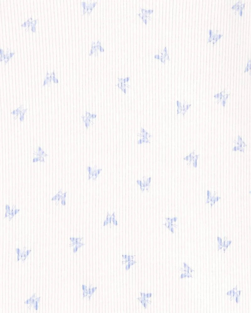 Oshkosh Butterfly Print Ribbed Top