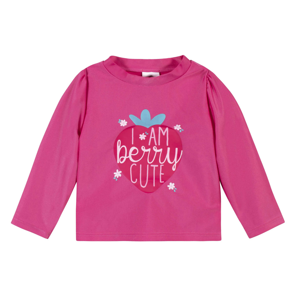 2-Piece Baby & Toddler Girls Summer Blossom Rash Guard & Swim Bottoms Set