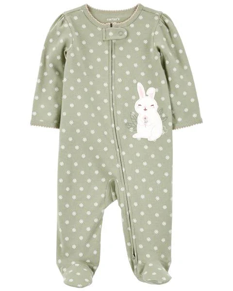 Carter's Bunny 2-Way Zip Cotton Sleep & Play
