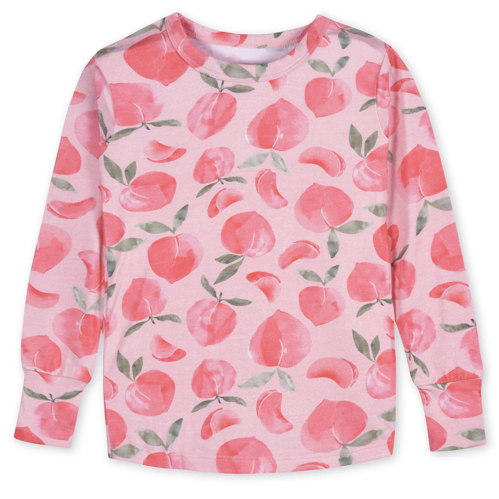 2-Piece Infant & Toddler Girls Just Peachy Buttery Soft Viscose Made from Eucalyptus Snug Fit Pajamas