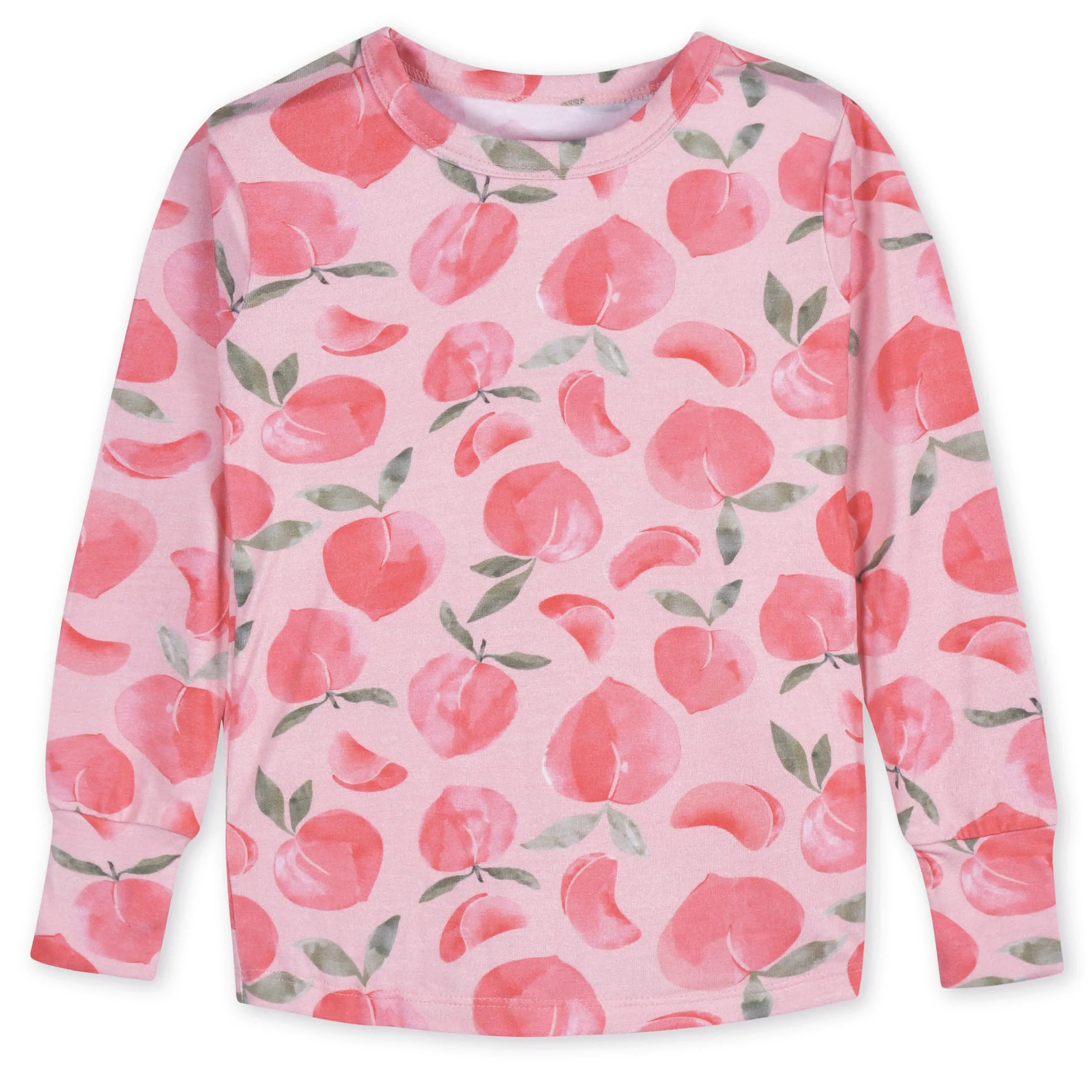 2-Piece Infant & Toddler Girls Just Peachy Buttery Soft Viscose Made from Eucalyptus Snug Fit Pajamas