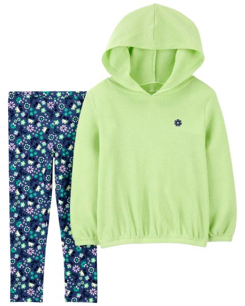 Carter's Toddler 2-Piece Hooded Tee & Floral Legging Set