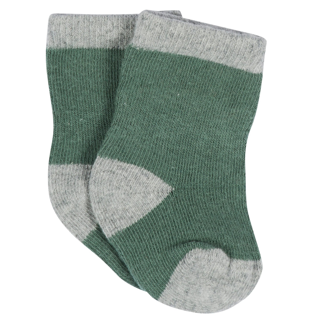 12-Pack Baby & Toddler Boys Unbearably Cute Jersey Crew Wiggle Proof Socks