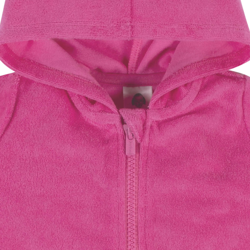 Baby & Toddler Girls Pink Zipper Hoodie Terry Coverup