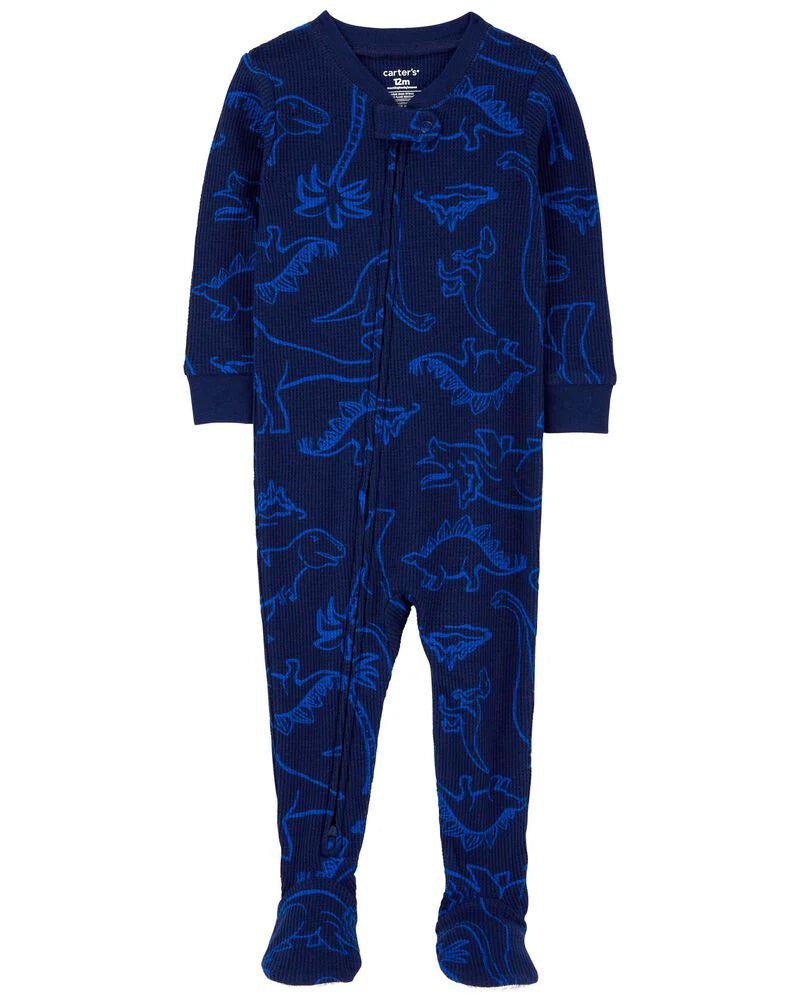 Carter's 1-Piece Dinosaur Thermal Footie Pyjamas