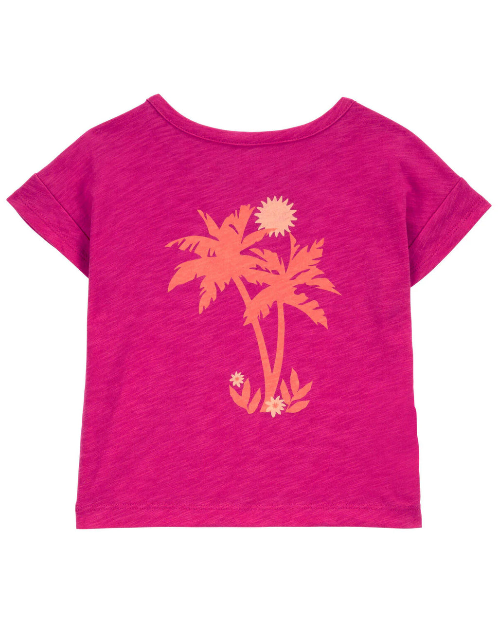 Carter's Toddler All Smiles Pocket Tee with Floral Pull-On Knit Gauze Shorts