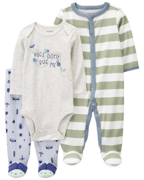 Carter's Baby Boys 3-Piece Bugs Bodysuit Set