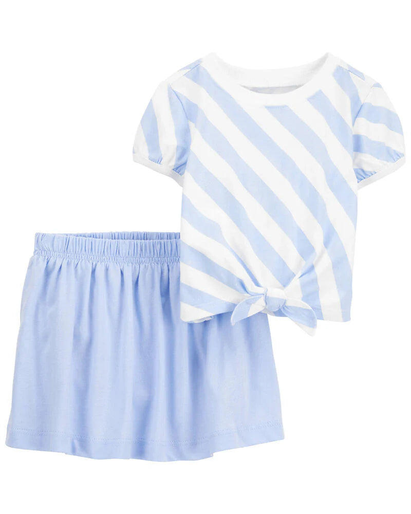 Carter's 2-Piece Striped Top & Skort Set