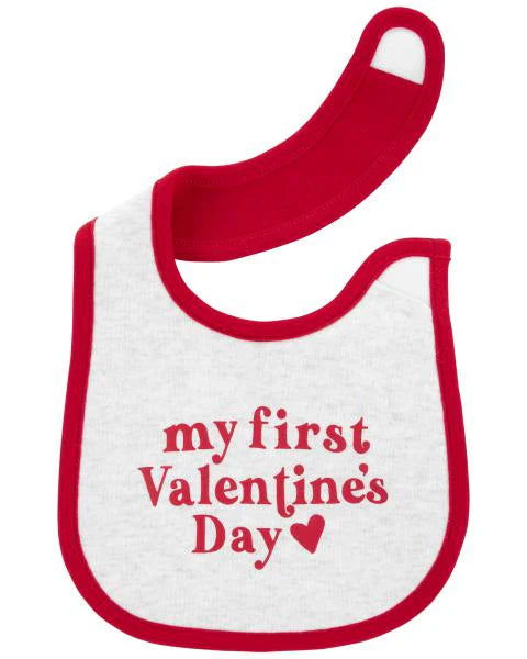 My First Valentine's Day Teething Bib
