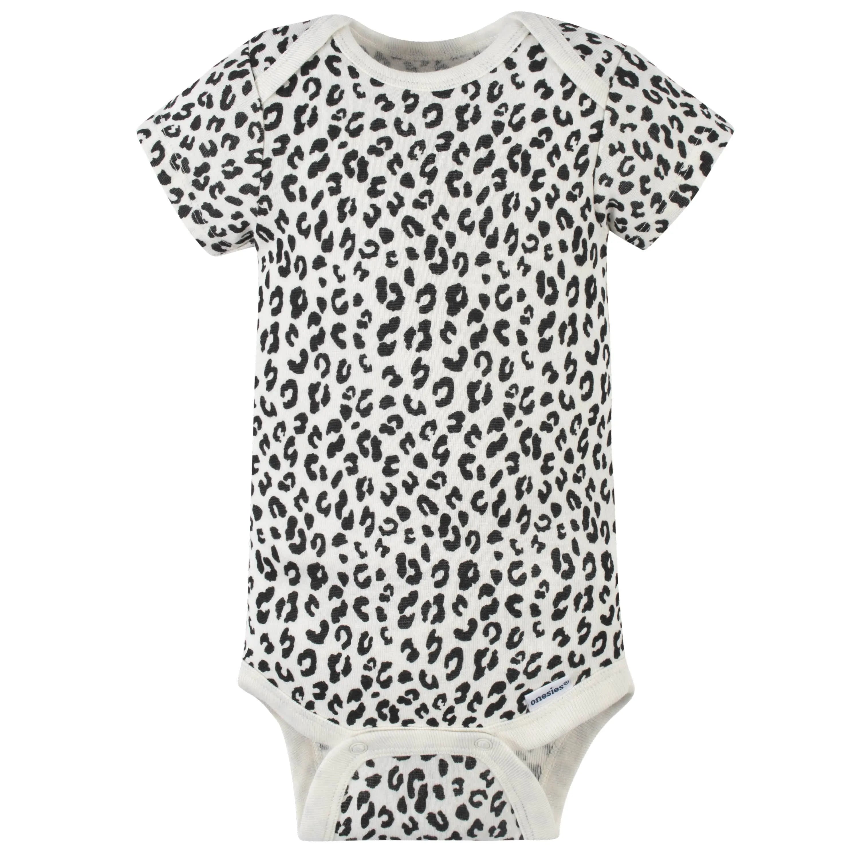 4-Pack Baby Girls Leopard Short Sleeve Onesies Bodysuits