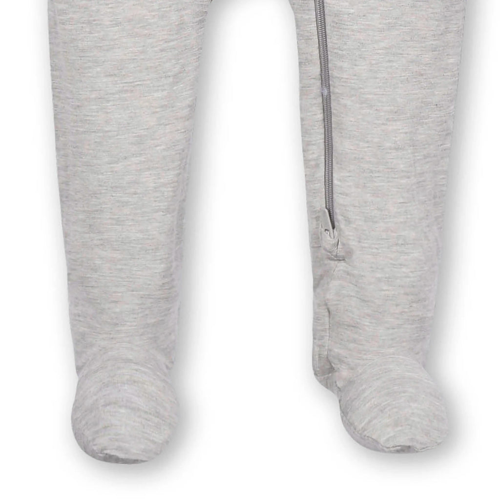 Baby & Toddler Glacier Gray Buttery Soft Viscose Made from Eucalyptus Snug Fit Footed Pajamas