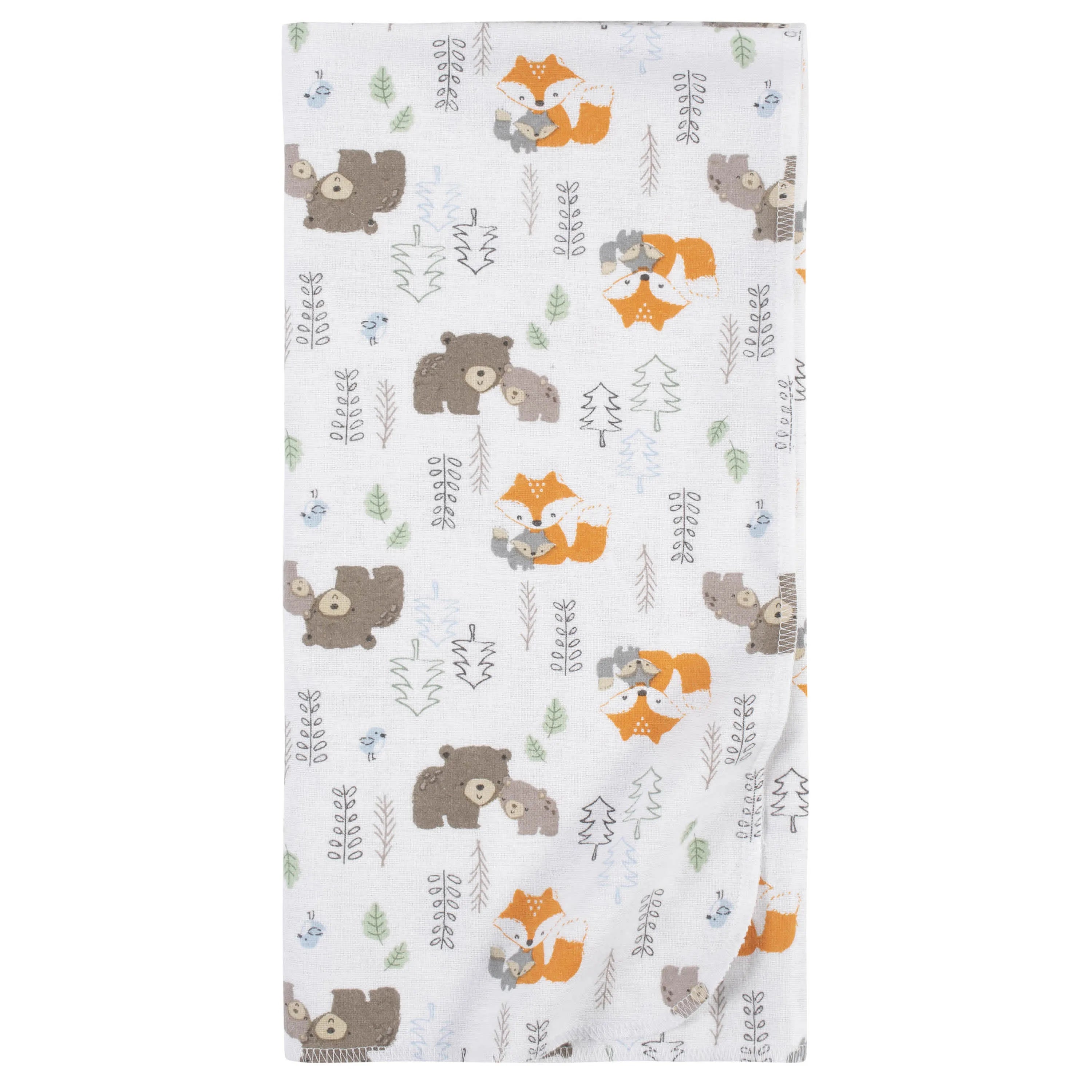 5-Pack Baby Boys Woodland Flannel Receiving Blankets