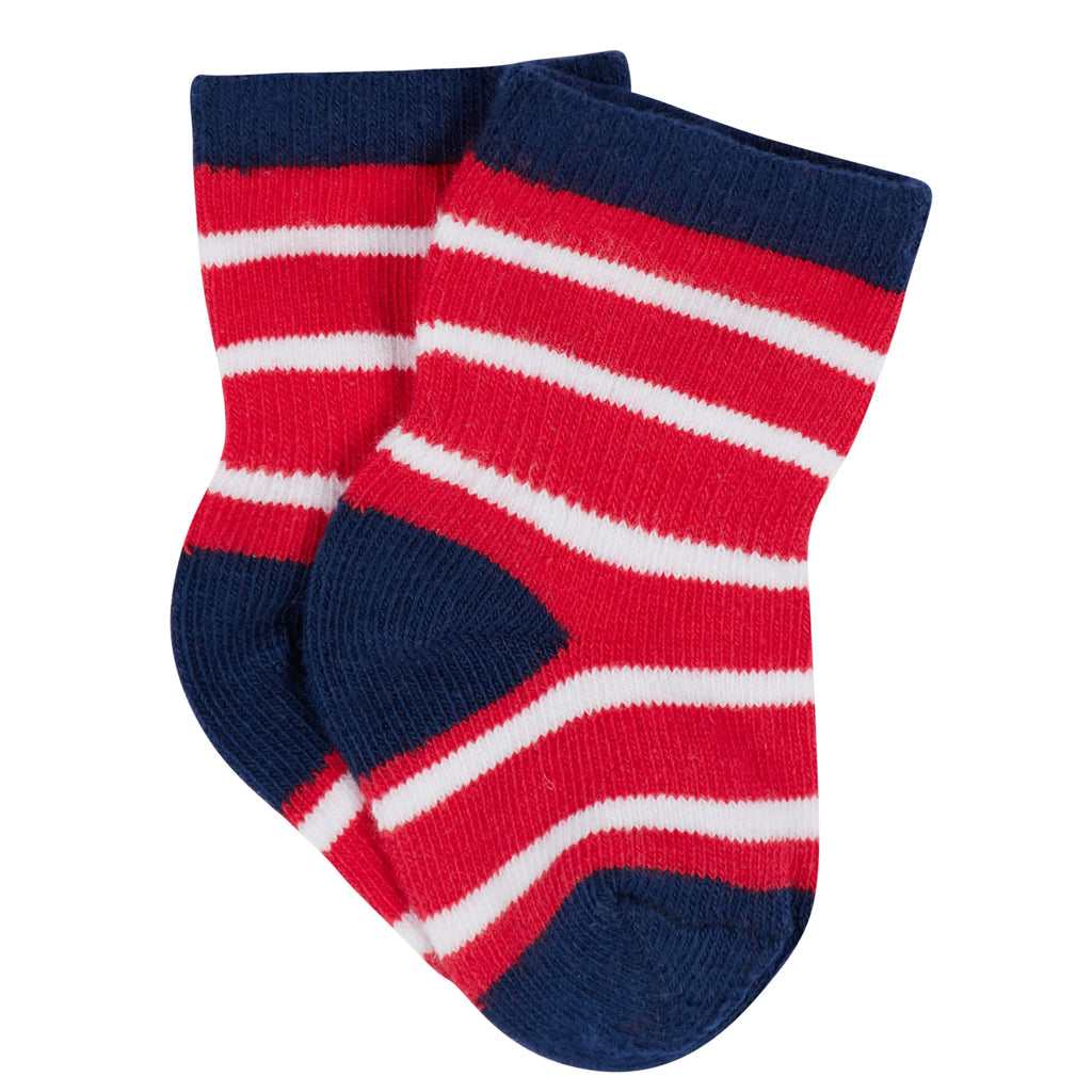 12-Pack Baby & Toddler Boys Construction Zone Jersey Crew Wiggle Proof Socks