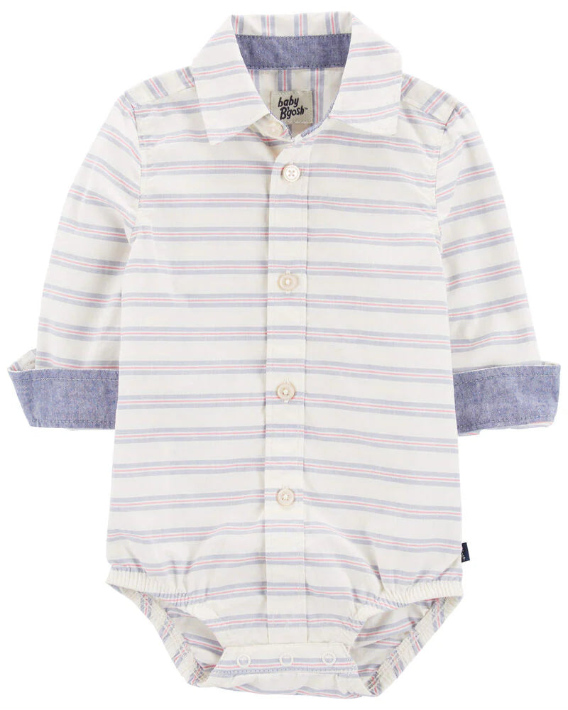 Oshkosh Striped Button-Front Bodysuit