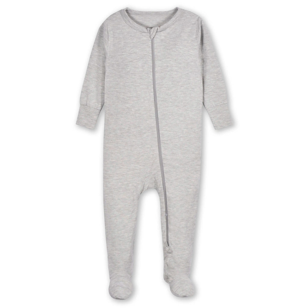 Baby & Toddler Glacier Gray Buttery Soft Viscose Made from Eucalyptus Snug Fit Footed Pajamas