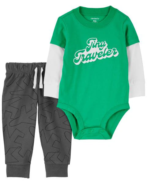 Carter's 2-Piece Tiny Traveler Bodysuit Pant Set