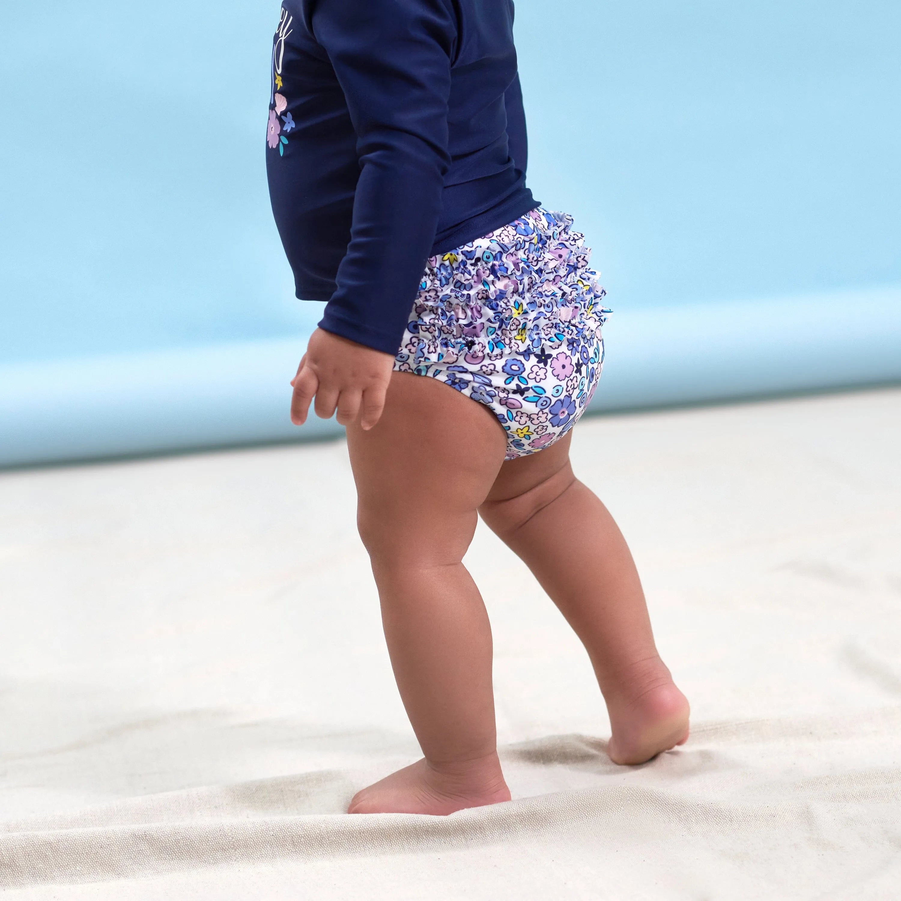 2-Piece Baby & Toddler Girls Vacation Vibes Rash Guard & Swim Bottoms Set