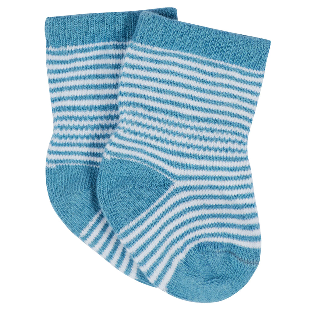 12-Pack Baby & Toddler Boys Construction Zone Jersey Crew Wiggle Proof Socks