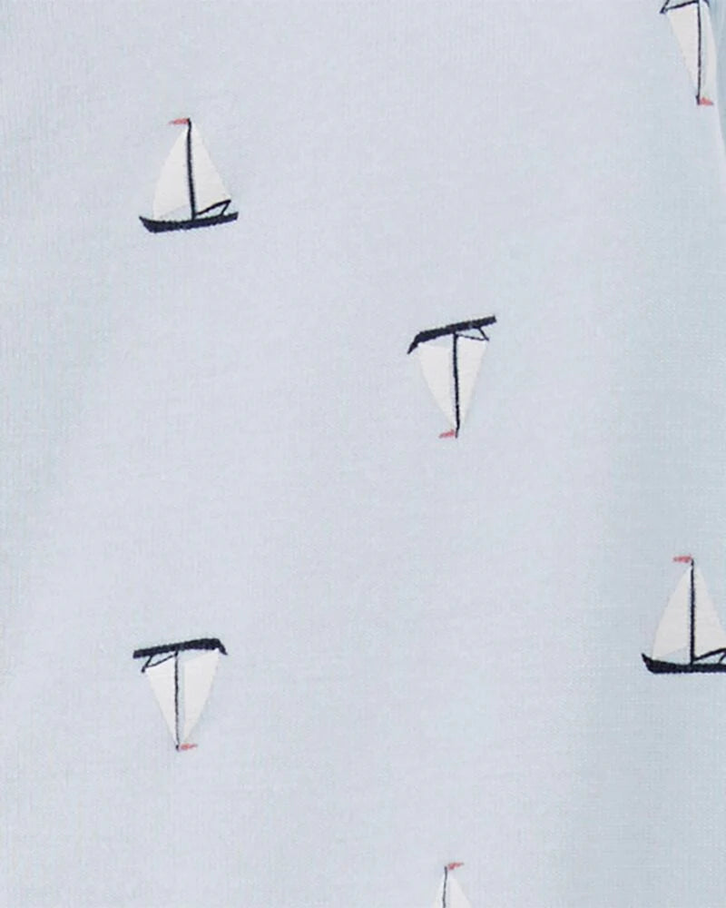 Carter's Sailboat Zip-Up PurelySoft Sleep and Play ECOVERO