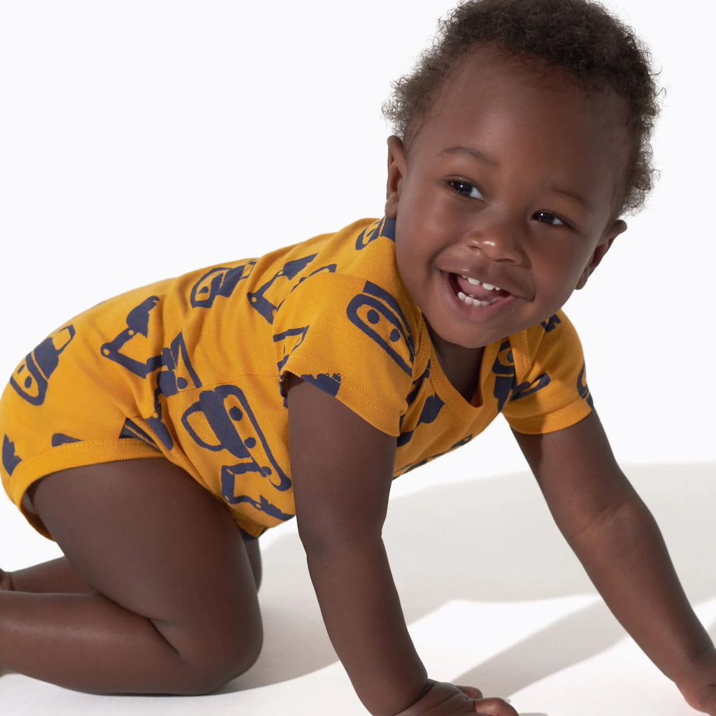 8-Pack Baby Boys Construction Zone Short Sleeve Onesies Bodysuits