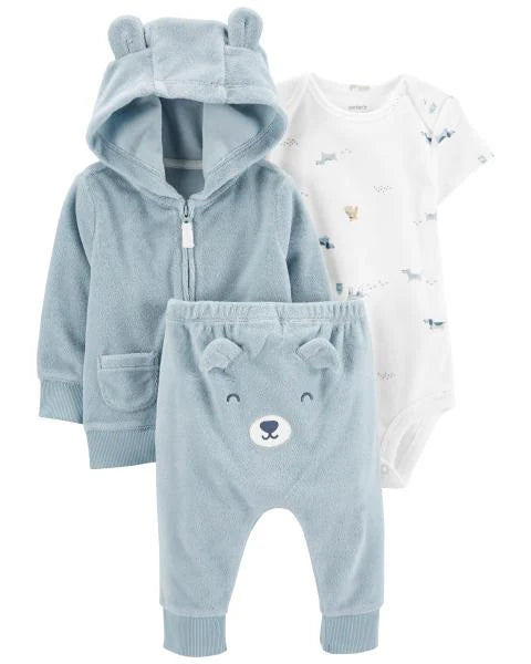 Carter's Baby 3-Piece Bear Little Cardigan Set